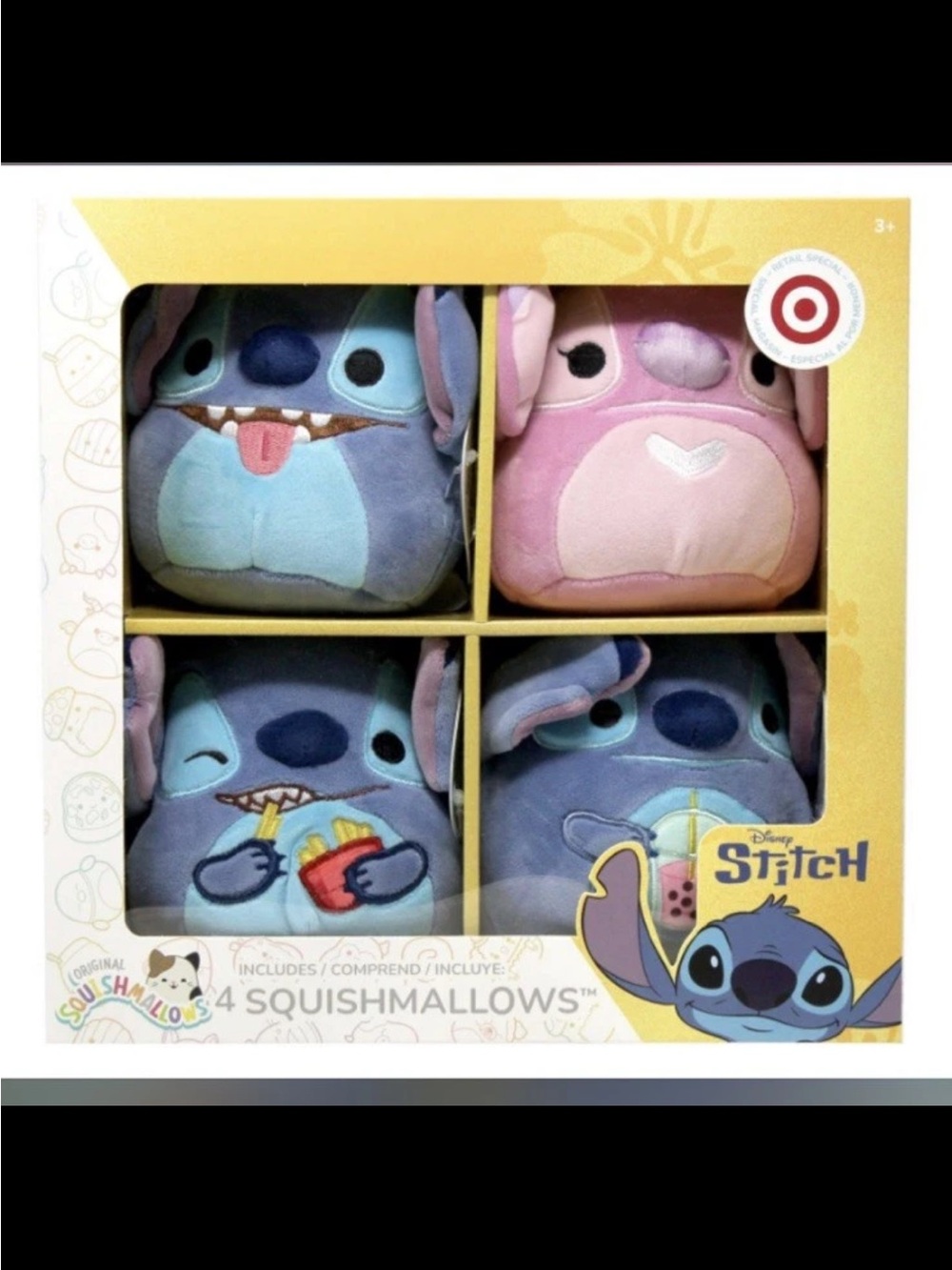 Disney Stitch 4-Pack Plush Squishmallows - Blue & Pink Characters
